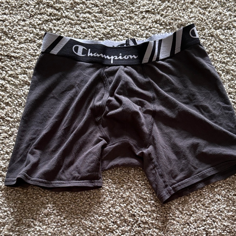 Champion Men's Dark Gray Boxer Briefs
